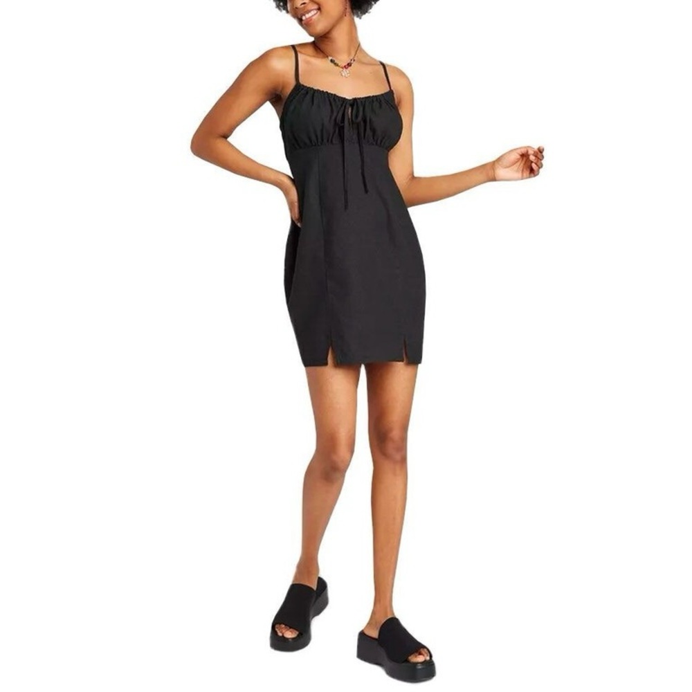 wild fable Black Mini Dress with Spaghetti Straps